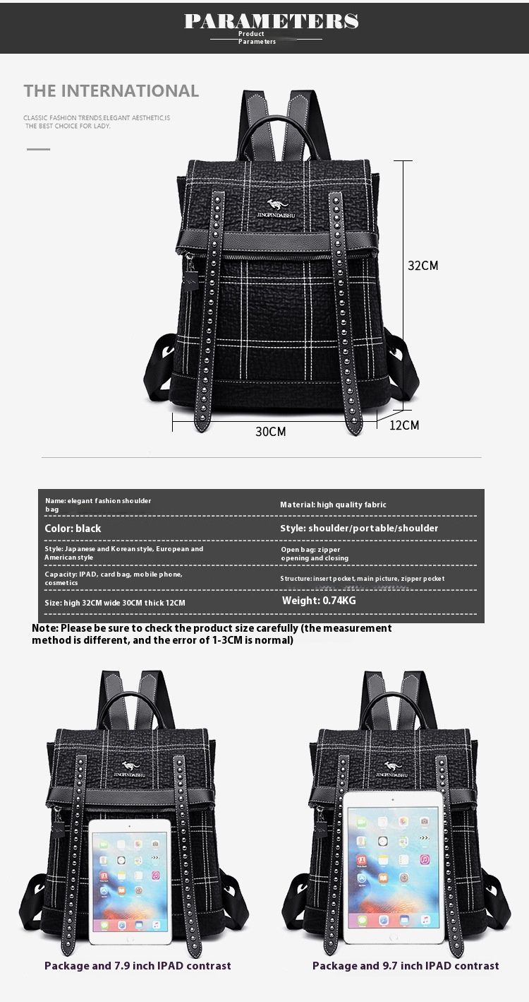 Mochila de piel de vaca con bordado de cuero genuino, nueva edición coreana, versátil, para mujer, con uno o dos hombros_voghion.com