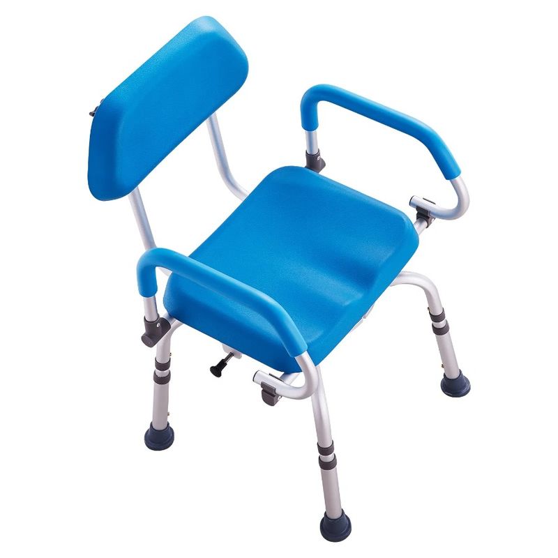 Sedia da doccia con braccioli imbottiti e sedile regolabile a 360° per doccia o vasca da bagno, sedile interno antiscivolo girevole per la rotazione_voghion.com