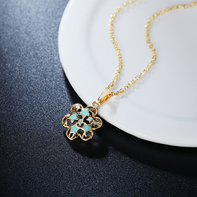 Collana con pendente a forma di fiore in argento Sterling VENUS per le donne, regalo per feste, anniversari, gioielli di moda per matrimoni_voghion.com