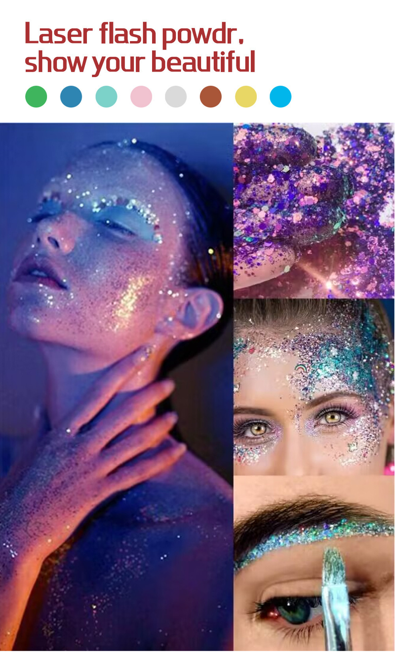 Beauty gel liquid sequin body Christmas makeup chameleon hose eye shadow_voghion.com