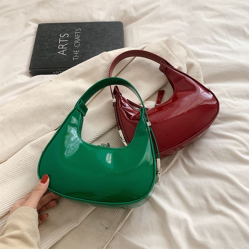 Félhold alakú Vintage PU bőr kis válltáska nőknek és lányoknak Hobo kézitáska retro piros női hónalj pénztárcák táskák_voghion.com