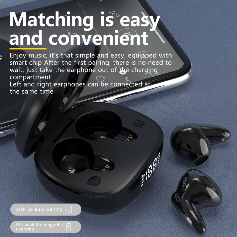 KS55 Drahtlose Kopfhörer Bluetooth 5,1 Kopfhörer Mit Mikrofon HiFi Sound Ohrhörer Touch TWS Gaming Headset Für Xiaomi Apple_voghion.com