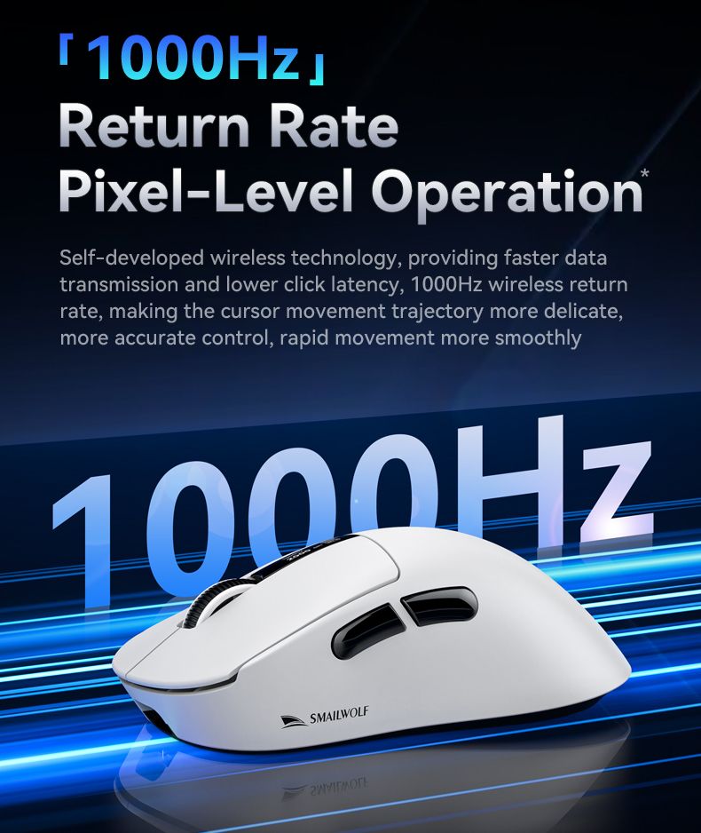 Mouse sem fio Bluetooth para jogos Smailwolf M6 com sensor PAW3311, comutação de três modos, magnético_voghion.com