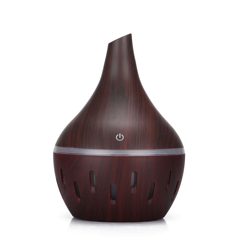 USB Humidifier With Night Light, 5V Large Mist Output, Wood Grain Air Purifier & Aromatherapy Diffuser For Home Use_voghion.com