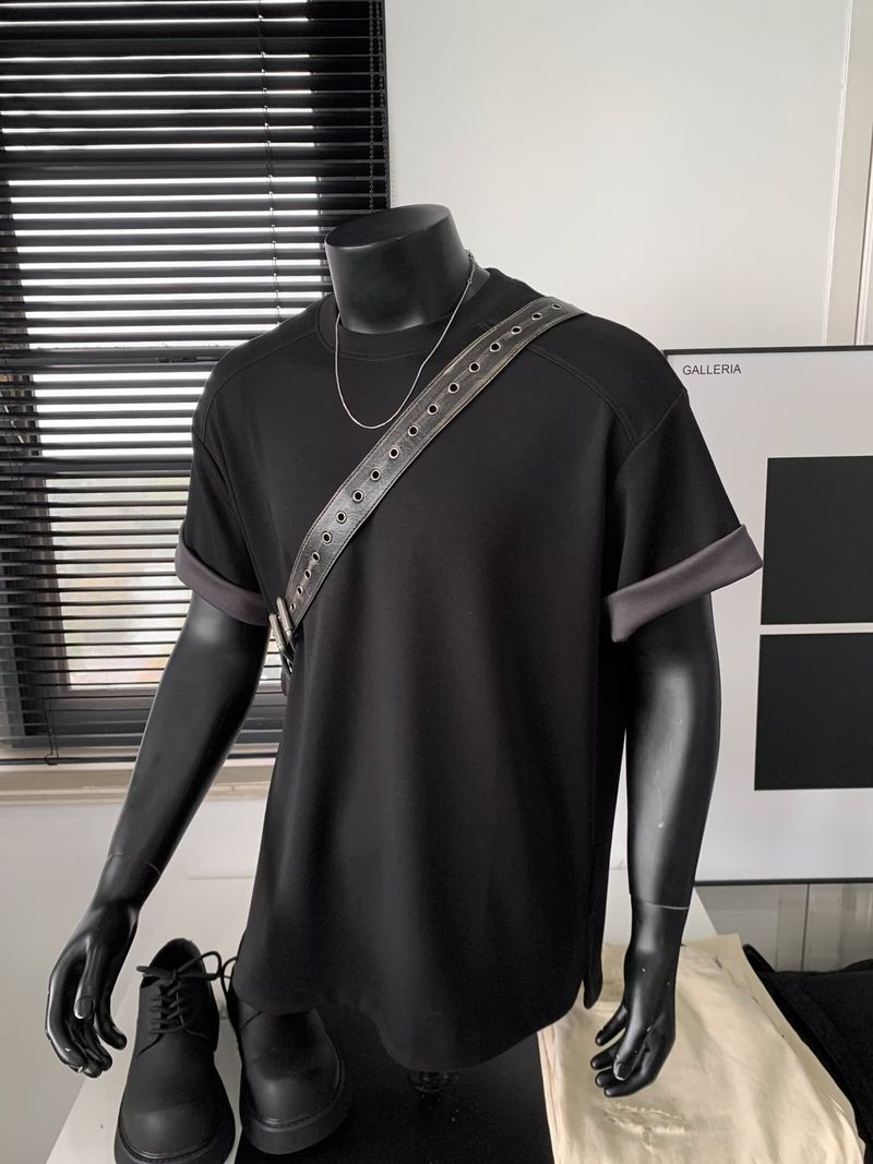 Two Tone Modal Air Layer Short T-shirt For Men In Summer 2025, New Casual Sports Base Shirt, Half Sleeved Top_voghion.com