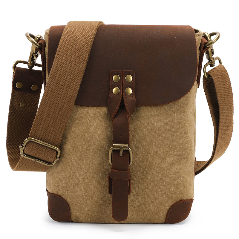 Men's Casual Canvas Shoulder Crossbody Bag Fashion Portable Messenger Bag 2025 Autumn And Winter New Casual Hundred_voghion.com