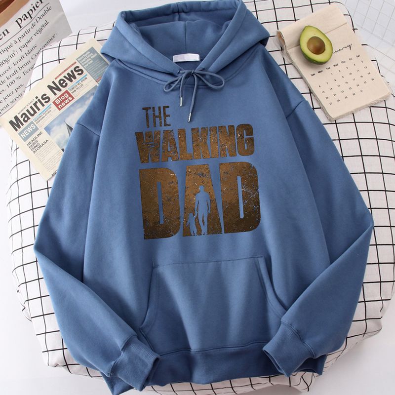 Felpa con cappuccio da uomo The Walking Dad, felpa con cappuccio da strada, felpa con cappuccio da hipster, girocollo, felpa autunnale, abbigliamento oversize hip hop unisex_voghion.com