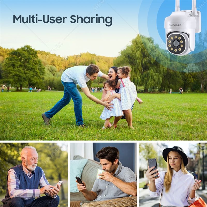 SHIWOJIA YCC365 Plus 4MP WIFI PTZ Wireless Surveillance IP Camera AI Human Detection Home Security CCTV Two-Way Video_voghion.com