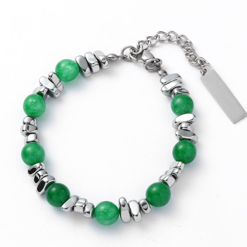 Den senaste omgången av designade kattögonstensarmband skarvade med INS trendiga handtillbehör titanstål obsidian herr- och damarmband_voghion.com