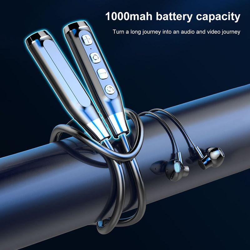 Draadloze oordopjes Surround Sound Effect Mega Bass Ergonomisch Bluetooth-compatibel 5.2 Sport-nekhangende oortelefoon voor Fiess_voghion.com