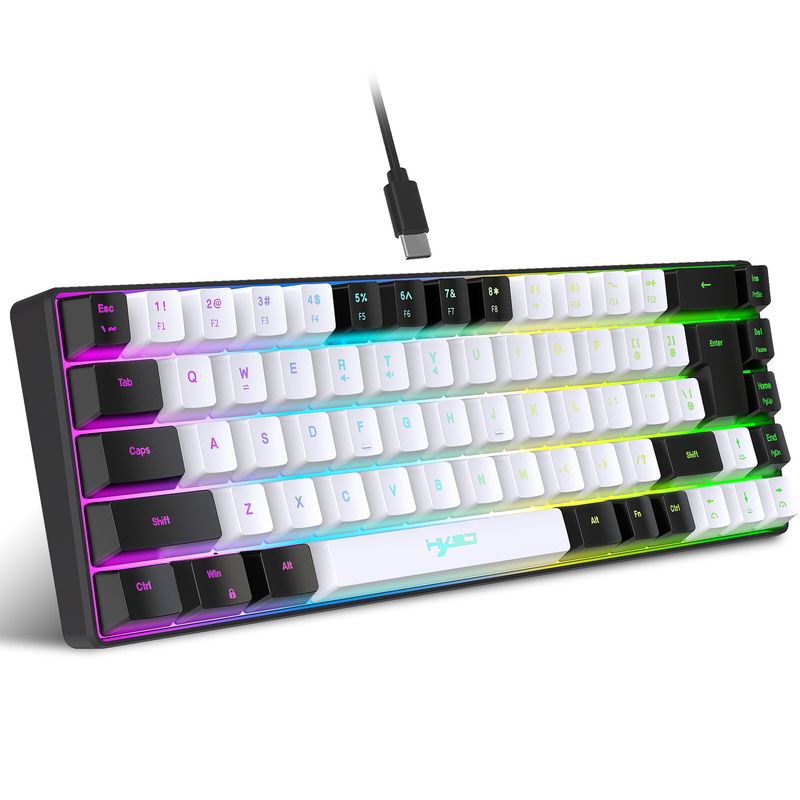 2023 New Gaming Membrane 68 Keys Key Line Separation RGB Backlight Multi-function Wired Keyboard_voghion.com