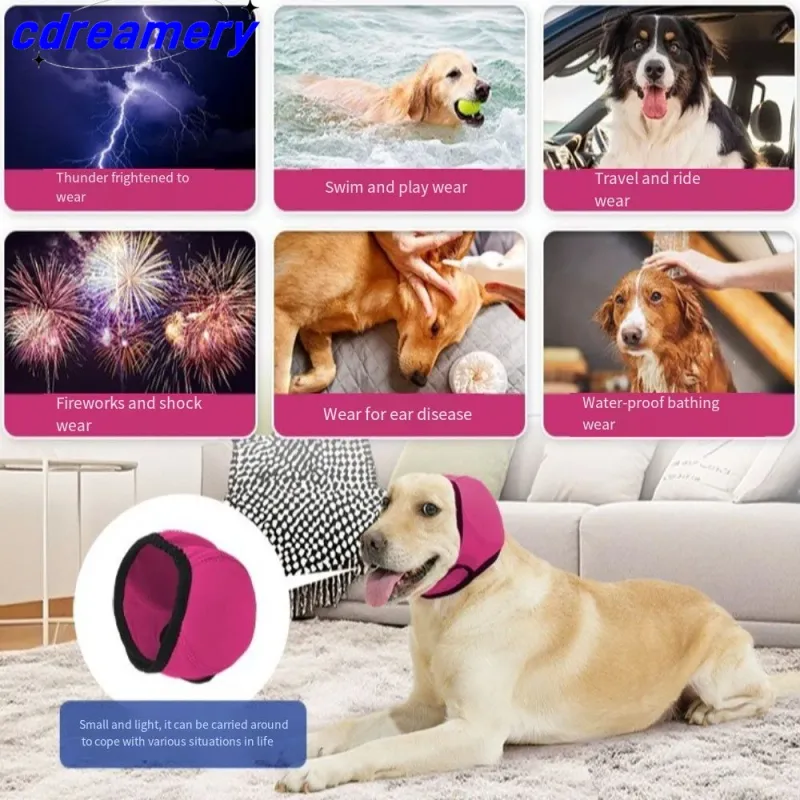 Gürültü Azaltıcı Köpek Kulak Kılıfları Gürültü Önleyici İşitme Koruması Evcil Hayvan Kulak Koruyucuları Su Geçirmez Ayarlanabilir Köpek Kulaklıkları_voghion.com