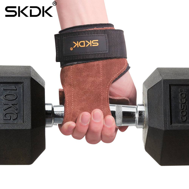 Équipement de protection des mains en cuir de vache pour fitness, antidérapant, poignée dure avec protection_voghion.com
