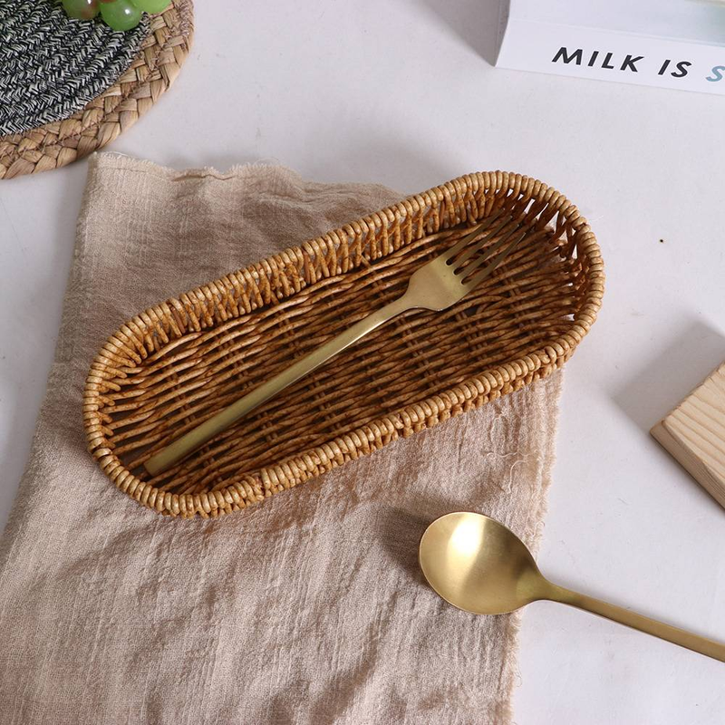 Cestino portaoggetti piccolo in rattan intrecciato, cestino portaoggetti per condimenti da cucina, cestino portaoggetti per stoviglie._voghion.com