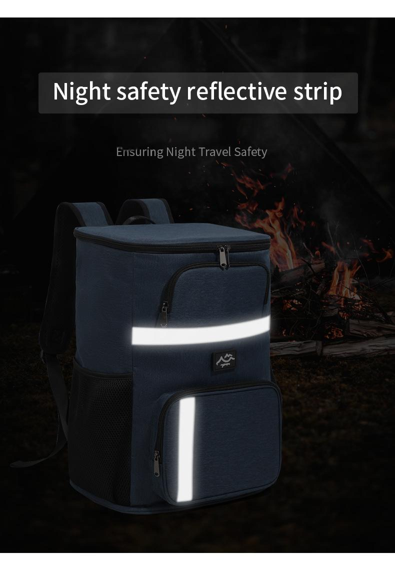Sac à dos isotherme élégant pour déjeuner, idéal pour les étudiants, idéal pour pique-nique en plein air, avec plusieurs poches_voghion.com