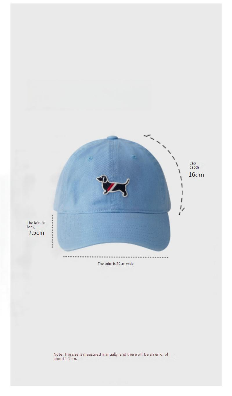 Street High Quality Washed Baseball Cap For Men And Women Soft Top Stylish Face Showing Small Duckbill Cap Dachshund Sun Hat_voghion.com