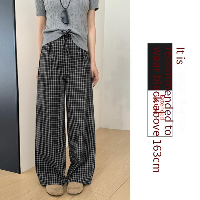 Lazy Style High Waist Wide Leg Pants Damen Sommer - Fließende Loungehose mit geradem Bein und elastischer Taille, lässige Palazzo-Hose_voghion.com