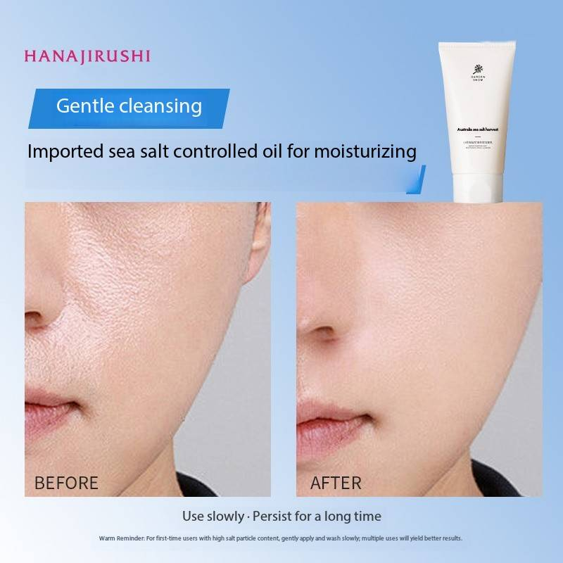 1 Bottle Of 160g Sea Salt Amino Acid Oil Control Facial Cleanser For Cleansing And Moisturizing_voghion.com