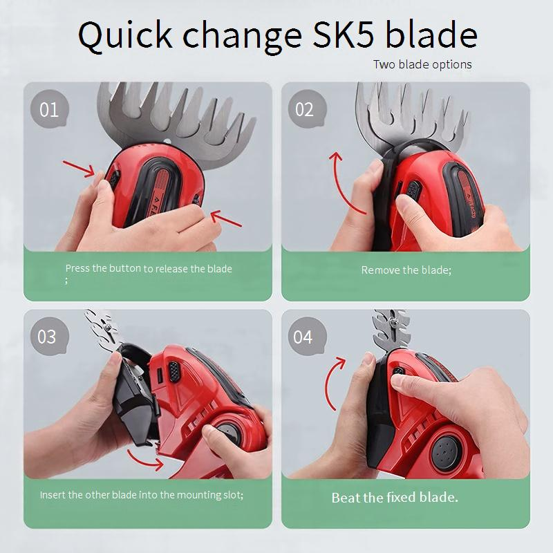 24V Cordless Electric Hedge Trimmer, Lightweight Single-Hand Operation For Home Garden Shrubbery, Grass & Branch Cutting_voghion.com