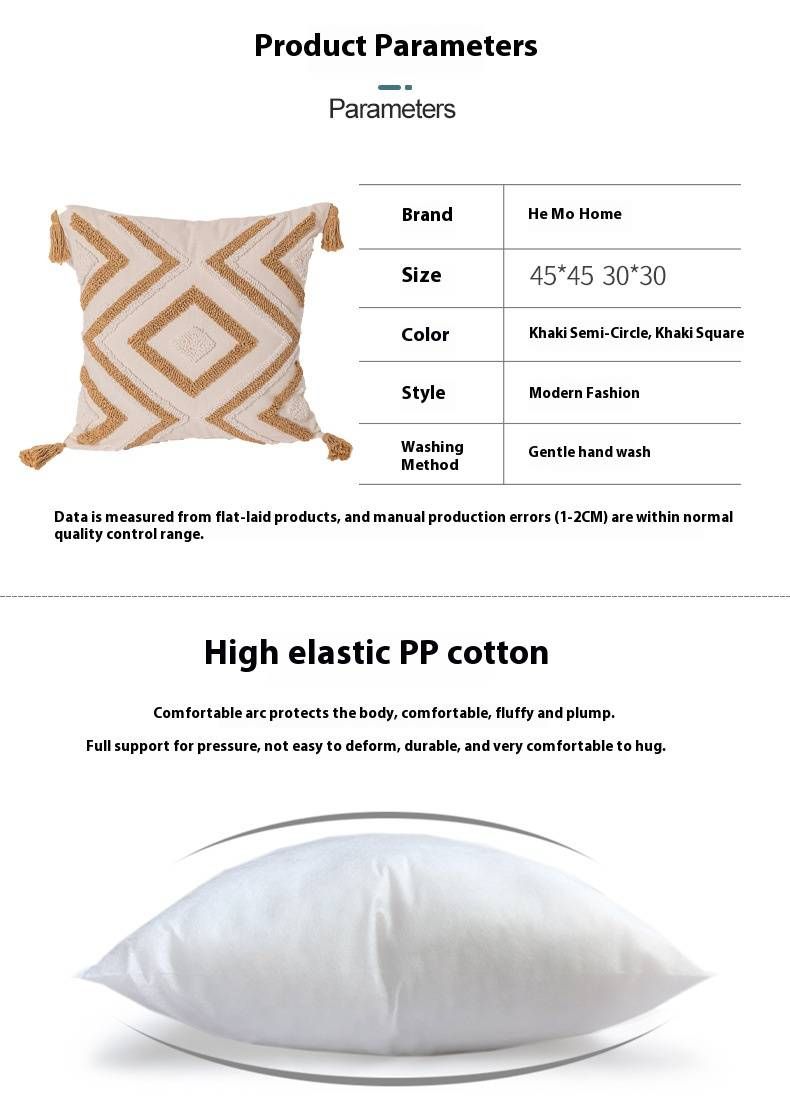 Fodera per cuscino geometrica moderna – Fodera per cuscino minimalista in poliestere per divano e letto (30x50 cm/45x45 cm, compatibile con cotone PP)_voghion.com
