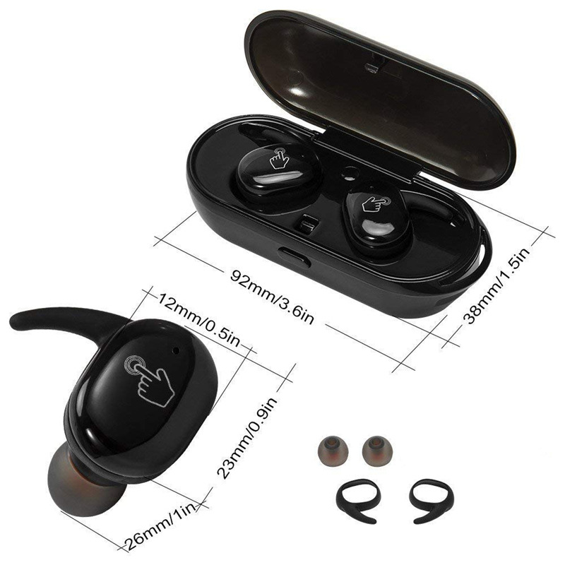 Y30 Wireless Bluetooth TWS In ear Sports Mini Music Two Ear Waterproof Earphones_voghion.com