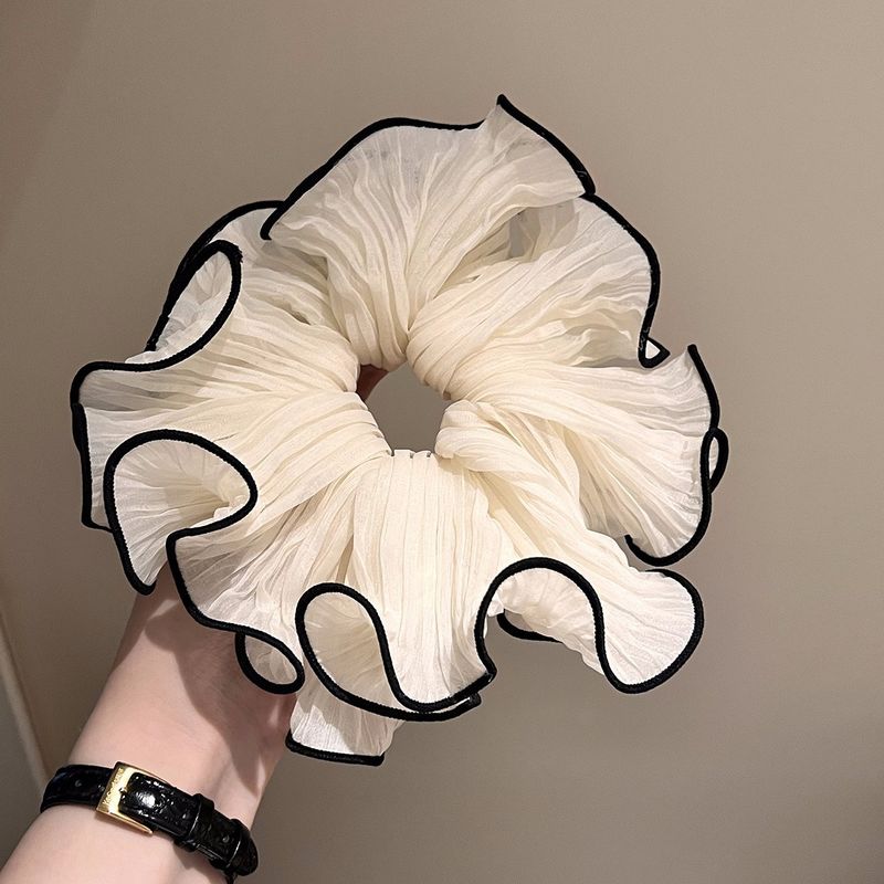 Mode High-End-Sinn für Netzwerk Promi Chiffon Spitzenkante Kratzfalten Hohe elastische Spitze koreanische Version von elegant süß_voghion.com