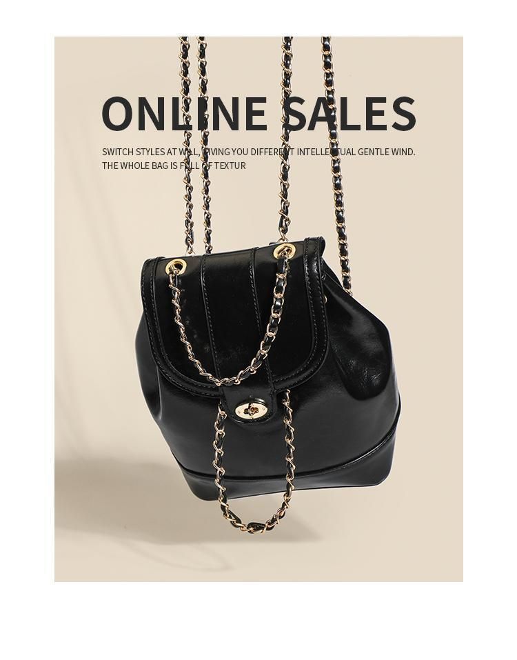 【Esclusiva dal vivo】Zaino con catena di nicchia in stile coreano 2025 Nuova borsa a tracolla da viaggio da donna alla moda per pendolari_voghion.com