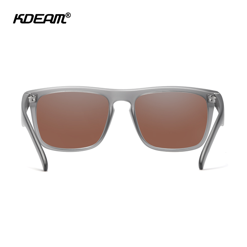 KDEAM 30 Colors Available Top Square Men's Sunglasses Polarized and UV400 Protection Translucent Glasses Frame Mirror_voghion.com
