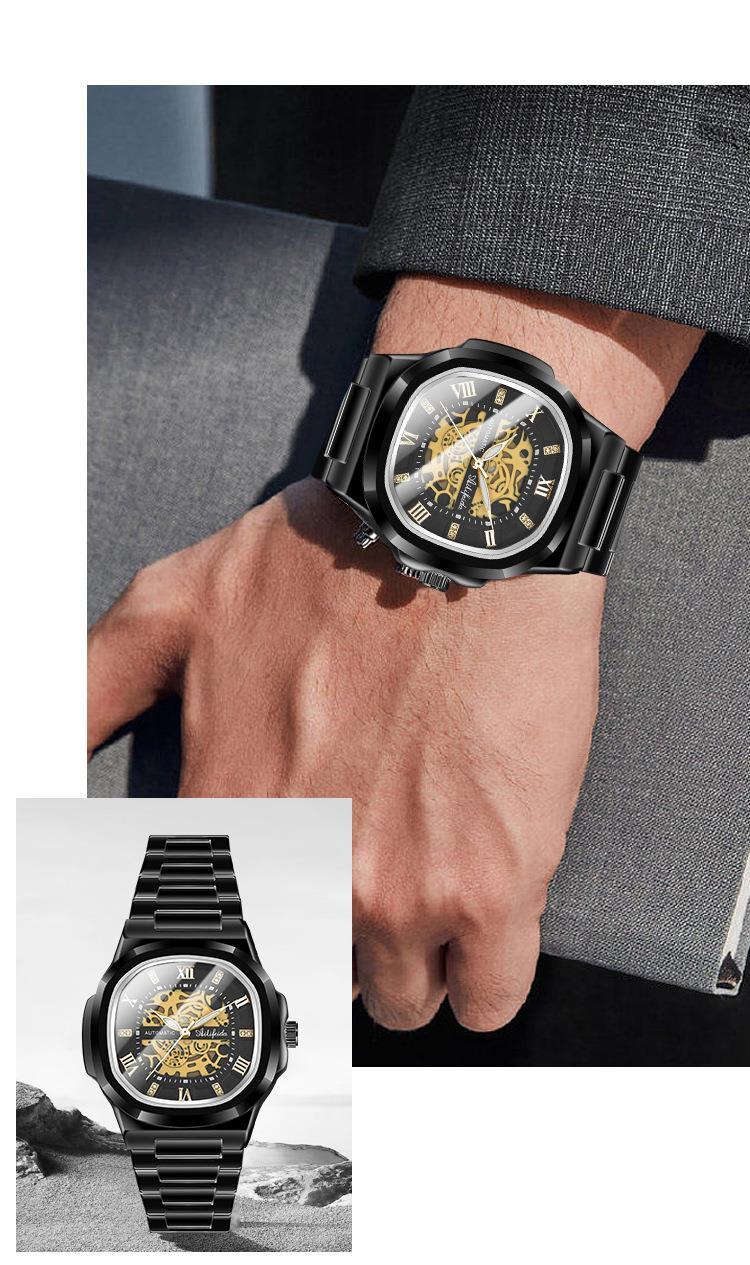Orologio da uomo al quarzo con doppia cavità alla moda, in acciaio inossidabile, ultra sottile, luminoso, impermeabile, con fibbia a farfalla_voghion.com