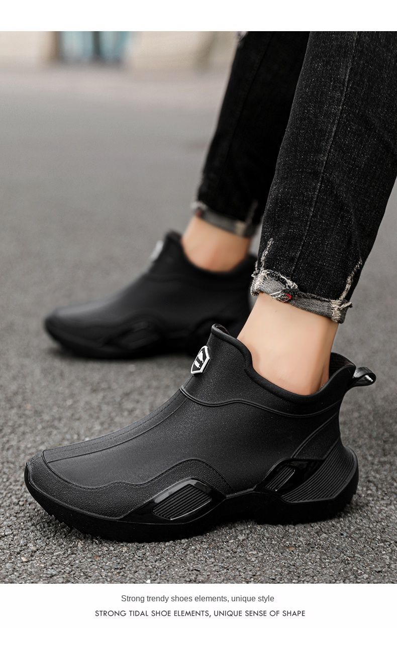 Sapatos de chuva casuais da moda estilo casal tamanhos 36-44_voghion.com