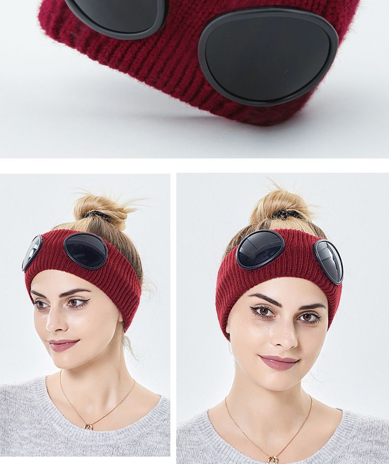 Unisex Accessories akinių vilnos galvos juostelė pora kasdieniška galvos juosta paprasta vėjui atspari megzta galvos juosta_voghion.com
