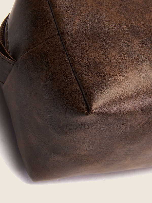 Europäische und amerikanische Mode, minimalistische und vielseitige Retro-Handarbeit, weiche Handtasche auf pflanzlicher Basis, Kulturbeutel, Damen-Make-up-Tasche, kreative Tasche_voghion.com