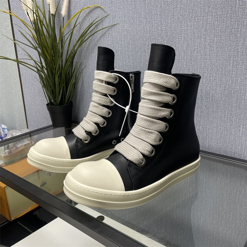 Lacci per scarpe grezzi RO Top da uomo, linea principale in pelle, suola spessa, aumento di altezza, stile scuro, strada principale, taglia grande,_voghion.com