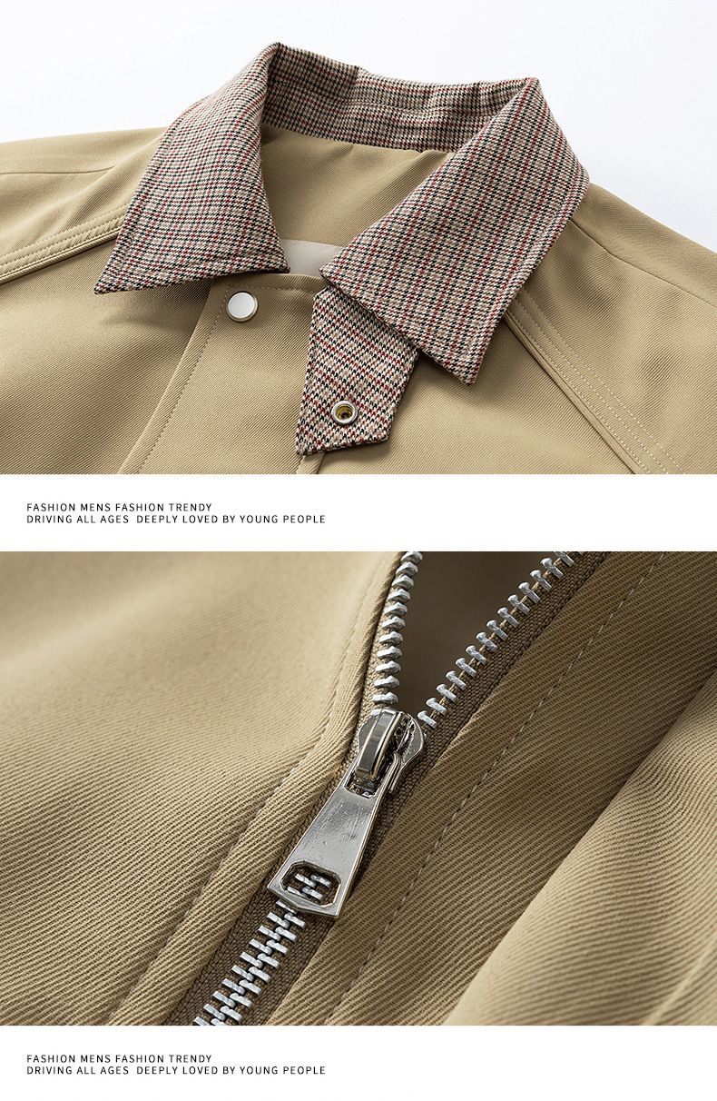 Men's Clothing Spring And Autumn New American High Street Versatile Jacket Men's Solid Color Lapel Coat Simple Workwear Jacket Trend_voghion.com