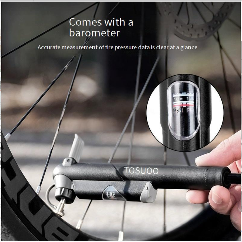 Sport & Unterhaltung Pumpe Mini Rennrad Luftpumpe Mountainbike Luftpumpe mit Luftdruckmesser_voghion.com