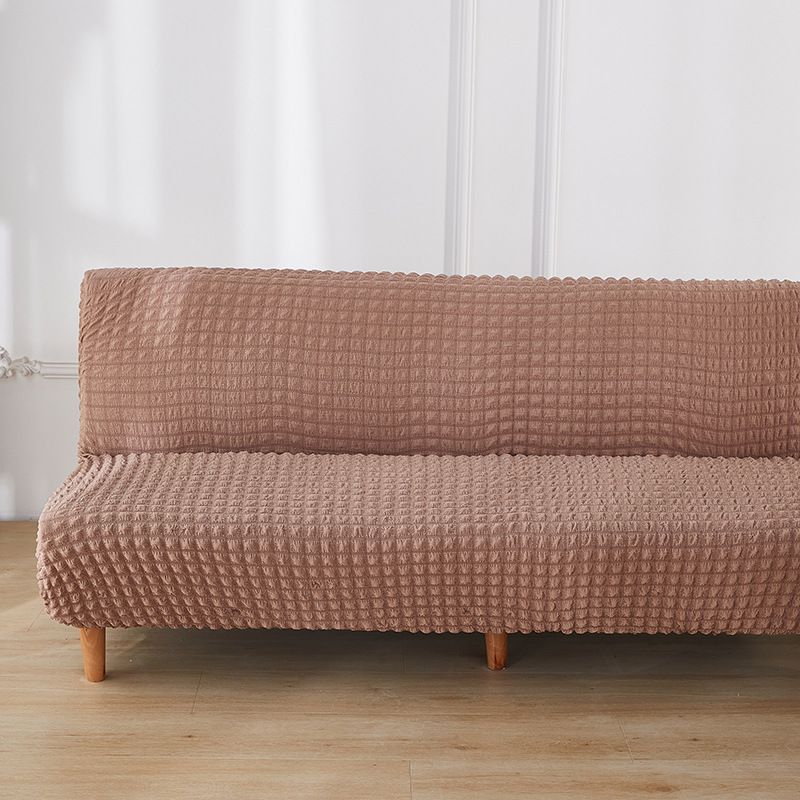 Stretchable Bubble Gauze Sofa Cover, Full Coverage Slipcover For Armless Sofa, Foldable Bed Cover, Modern Minimalist Home Decor_voghion.com