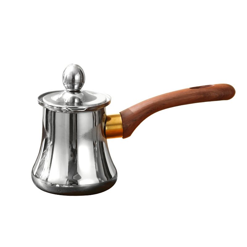 Turkish Coffee Pot, Latte Art Cup, Three-piece Set, Stainless Steel Milk Cup, Cream Cup, Chocolate Hot Butter Cup_voghion.com