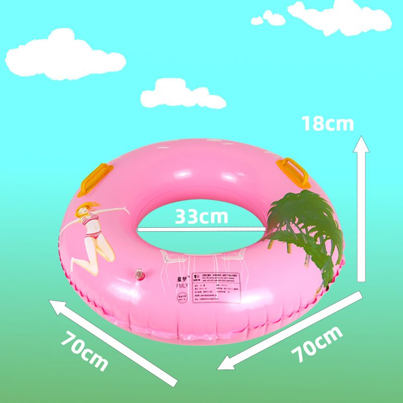 Baby PVC Inflatable Swim Ring With Handles - Colorful Arm Float For Infants & Toddlers (Safe Double Air Chambers Non-Slip Grip 100% Phthalate-Free)_voghion.com