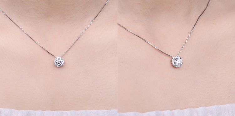 Vendite calde JewelryPalace Cross Sideway Sterling Sier Cubic Zirconia Collana con ciondolo per donna Placcato oro rosa giallo Nessuna catena_voghion.com