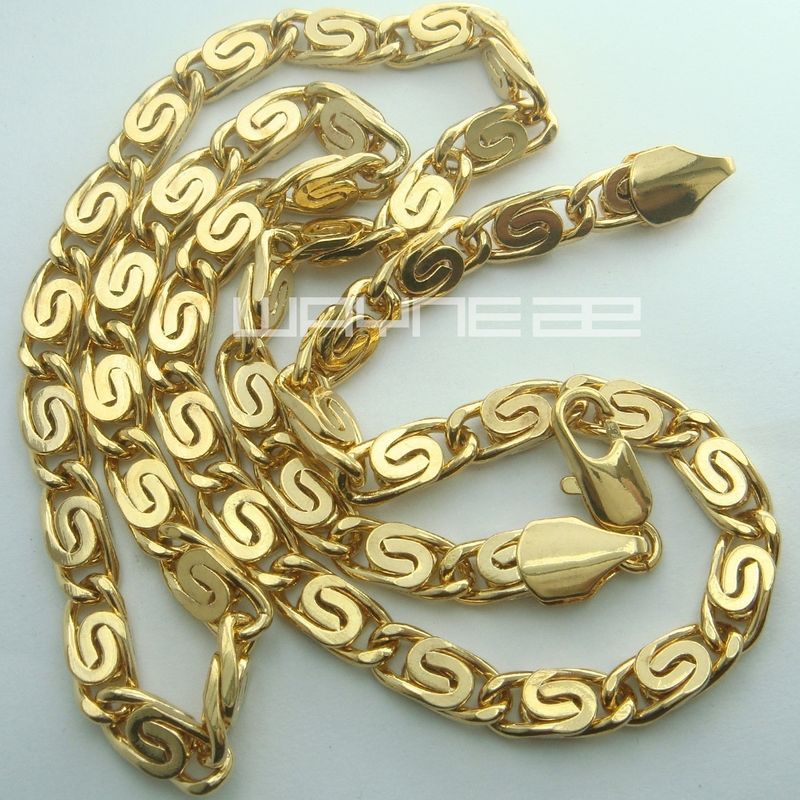Mens Handsome Vacuum Plating Link Necklace 2 Choice Length N228_voghion.com