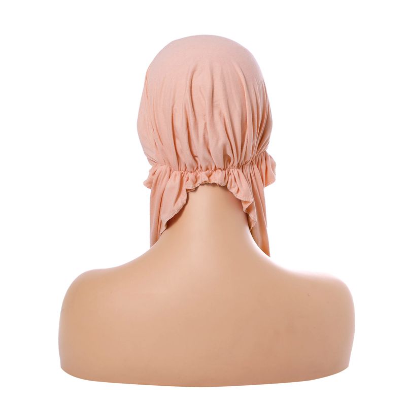 Nuovo cappello turbante multicolore cappello curvo cappello turbante tinta unita cappello da donna cappello a coda lunga fascia alla moda stile femminile_voghion.com