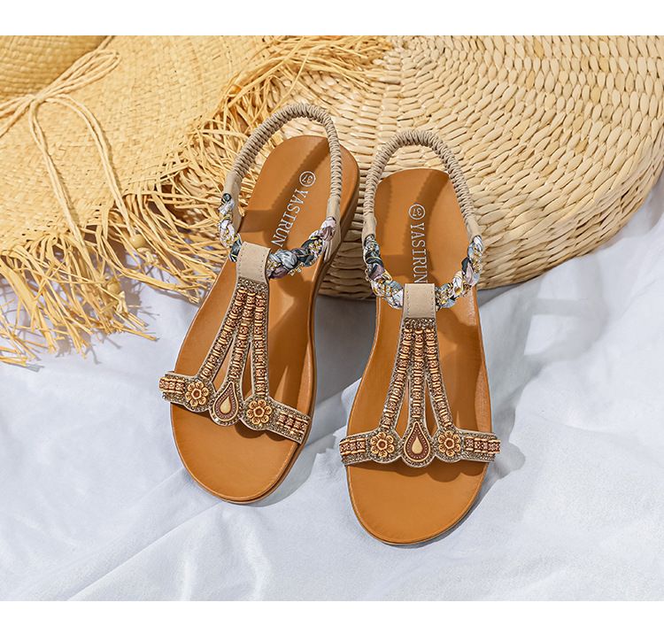 New All-in-one Fashion Trend Women's Sandals Elastic Strap Light Comfortable Sandals_voghion.com