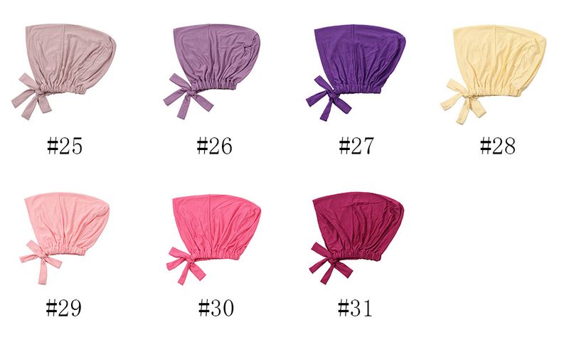 Pañuelo para la cabeza ajustable con banda elástica de color sólido MSL10_voghion.com