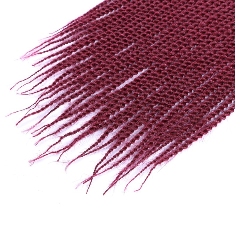 Twist fläta monokrom färg kemisk fiber hög temperatur sidenvirkat hår Afrikansk tvåtrådig fläta handgnidande flätad peruk_voghion.com