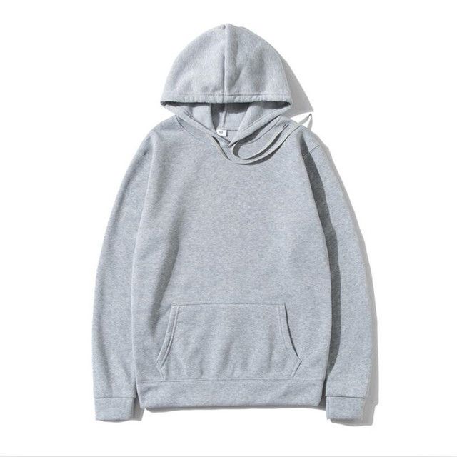 Abbigliamento da uomo Felpa con cappuccio in felpa con cappuccio tinta unita pesante di grandi dimensioni _voghion.com