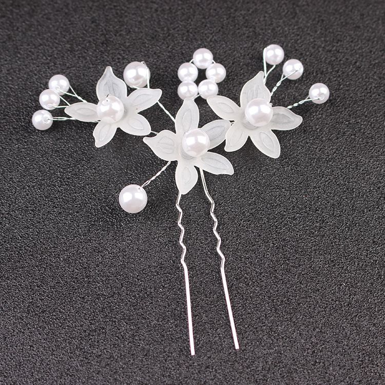 Copricapo in stile coreano, accessori per capelli con fiori smerigliati, gioielli fatti a mano per le nozze della sposa, forcina per capelli a forma di perla, arrotolata_voghion.com