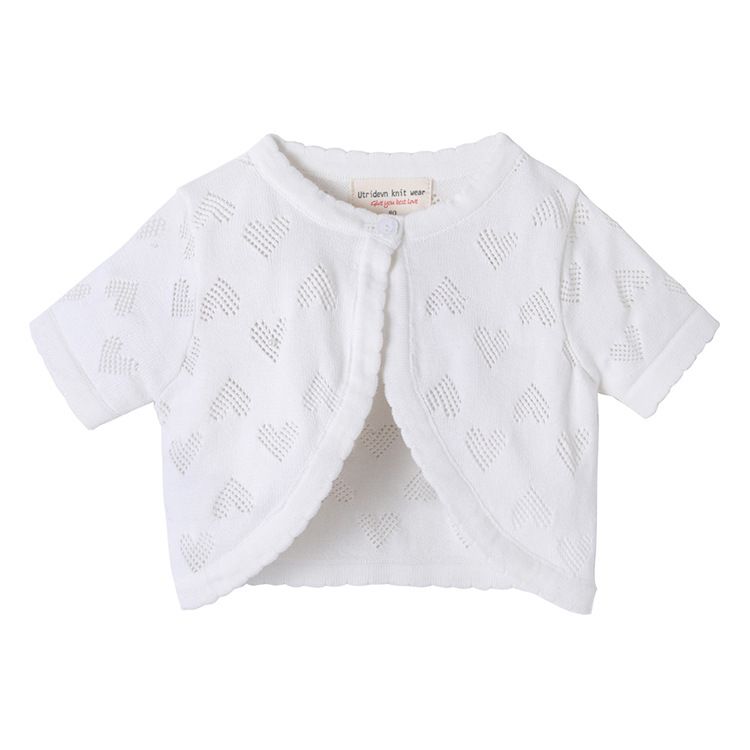Cardigan tricoté à un bouton pour filles, veste à manches courtes, châle en pur coton, style coréen, vente en gros, été_voghion.com