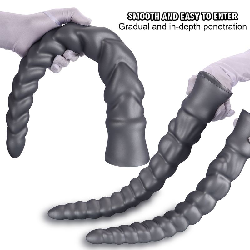 Nouveau plug anal long extra large fileté, masturbateur masculin et féminin, gode gay, jouet sexuel extensible en spirale_voghion.com