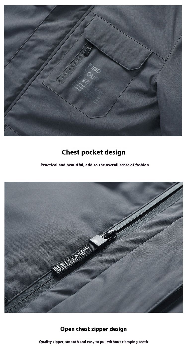Autumn and Winter Outdoor Mountaineering Jacket with Thickened Fleece for Men, Sports Snow Warmth Hoodie Cross border_voghion.com