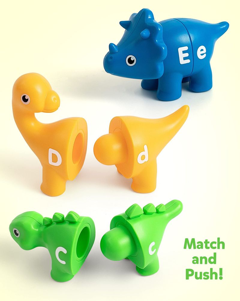 Nouveaux jouets d'apprentissage précoce pour enfants, alphabet de dinosaures, appariement, modèles numériques, illumination, aides pédagogiques cognitives_voghion.com